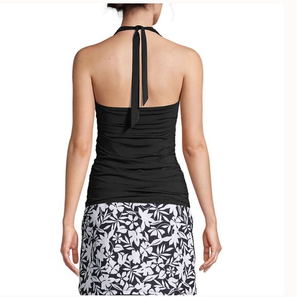 Land's End Square Neck Halter Tankini Swimsuit Top - Size: 16L - Picture 3 of 16